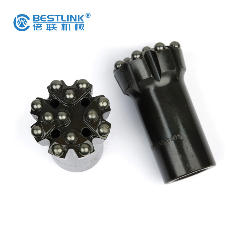Broca de botón de inserción de carburo de perforación de roca dura de rosca T38 R38 para minería de túnel subterráneo