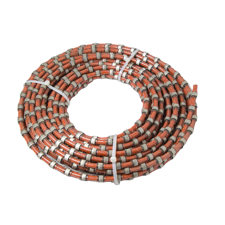 Cuerda de sierra de alambre de diamante de caucho y plástico Bestlink para cantera de mármol de granito y corte de piedra de hormigón